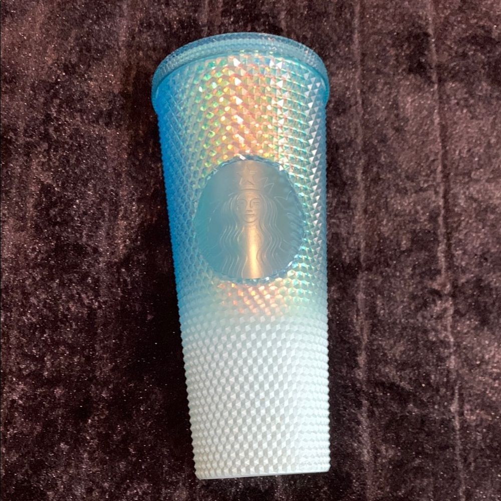 Starbucks Winter 2023 Glacier Blue Ombre Gradient Studded Tumbler Cold Cup 24 oz